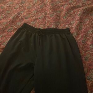 Black rhinestone angel pants